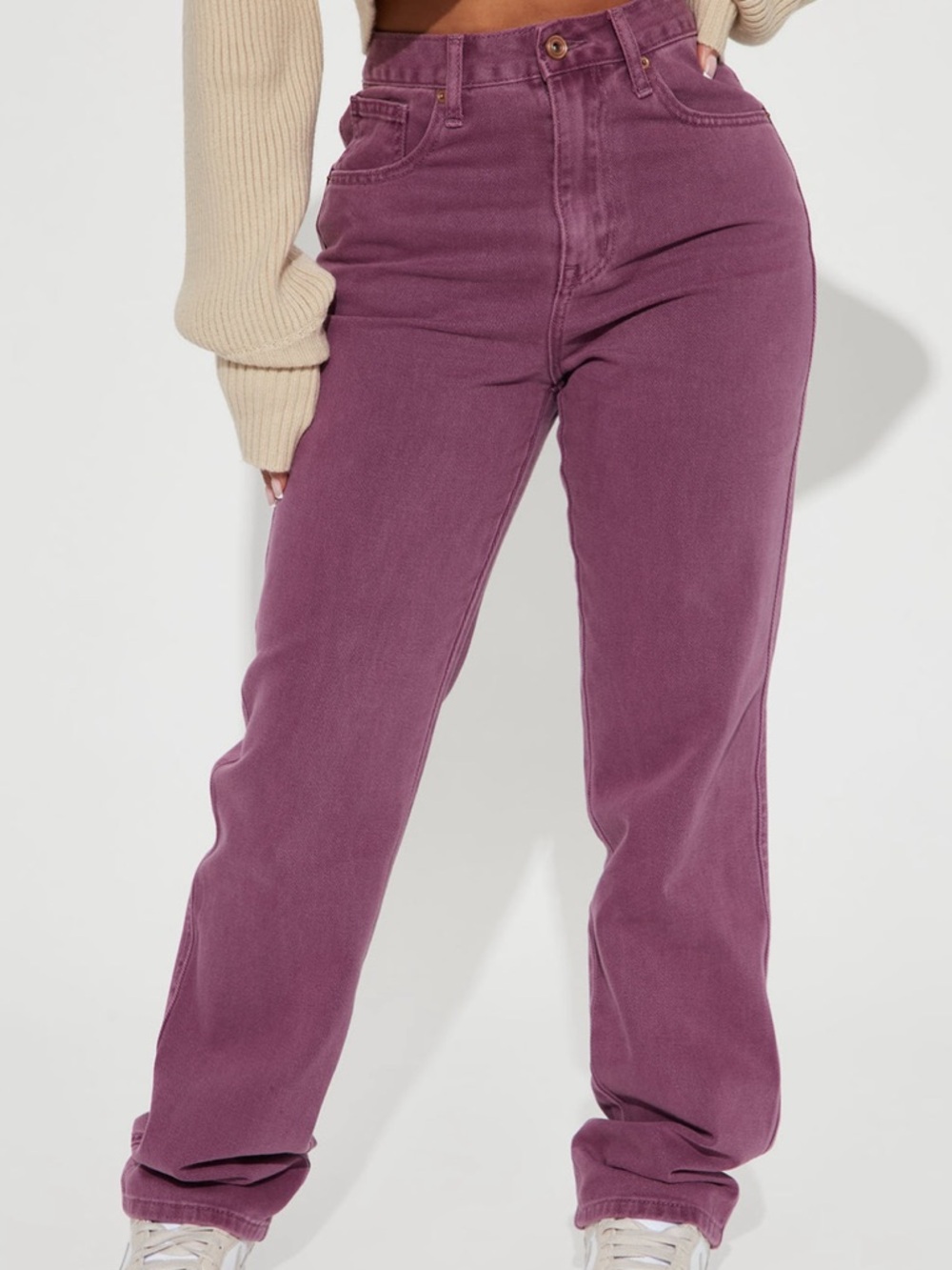 Fashion Nova Purple Mood Ring Straight Leg Jeans NWT - Picture 2 of 6
